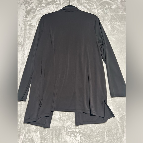 NWT Talbots Knit Jersey Cardigan Women’s 2XP Petite Black Stretch - Picture 2 of 7